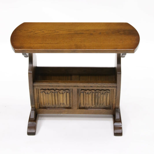 Old Charm Magazine Rack With Coffee Table Top In Light Oak FREE* UK Delivery. SBR9407/2607D