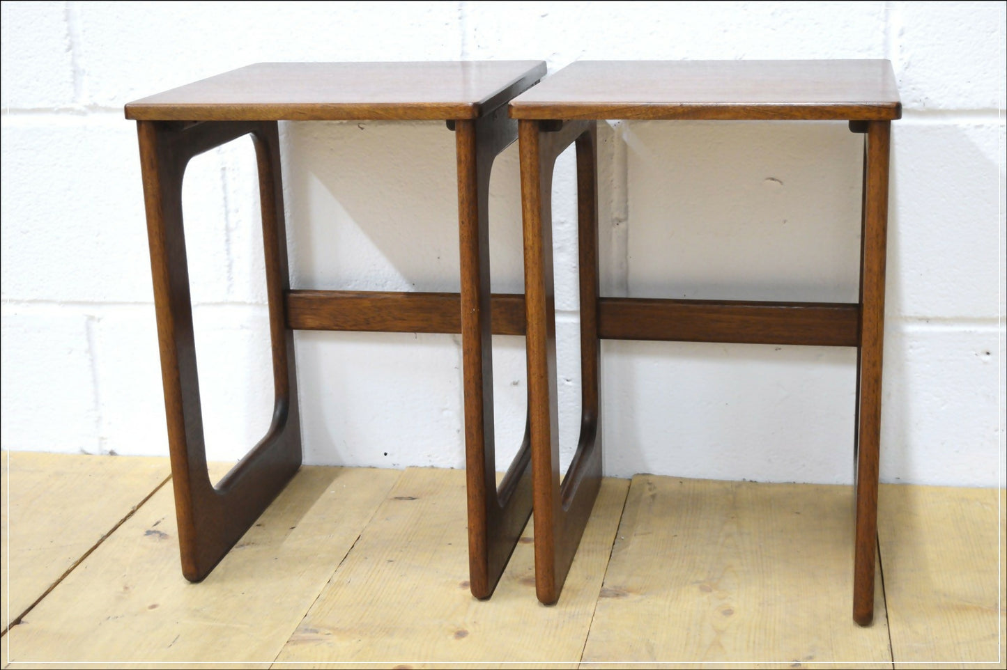 Vintage Bedside Table Set Of 2 Pair McIntosh Teak Danish Design Mid Century