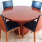 Per Hansbaek For Skovby Sm51 Danish Cherry Wood And Leather Dining Chairs