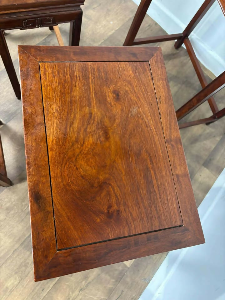 Reproduction Oriental Style Hardwood Nest Of Four Tables