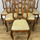 Dining Chairs Vintage French Louis Style Oak Set of 6 Upholstered Seats LOT 6344