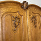 Wardrobe Vintage French Louis XVI Style Four Door Oak Carved Armoire LOT 4929