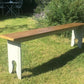 Rustic Painted Wooden Top High Bench Dining Conservatory Patio