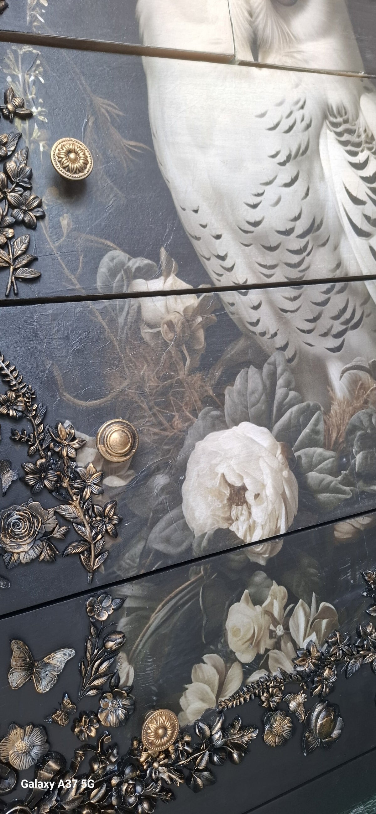 Owl decoupage wood Drawers