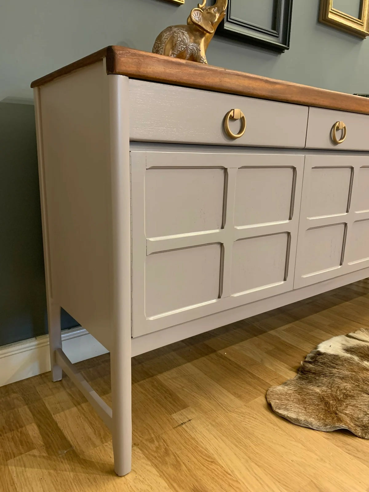 Large Vintage teak sideboard in neutral.