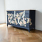 Vintage Stag minstrel navy blue chinoisorie sideboard