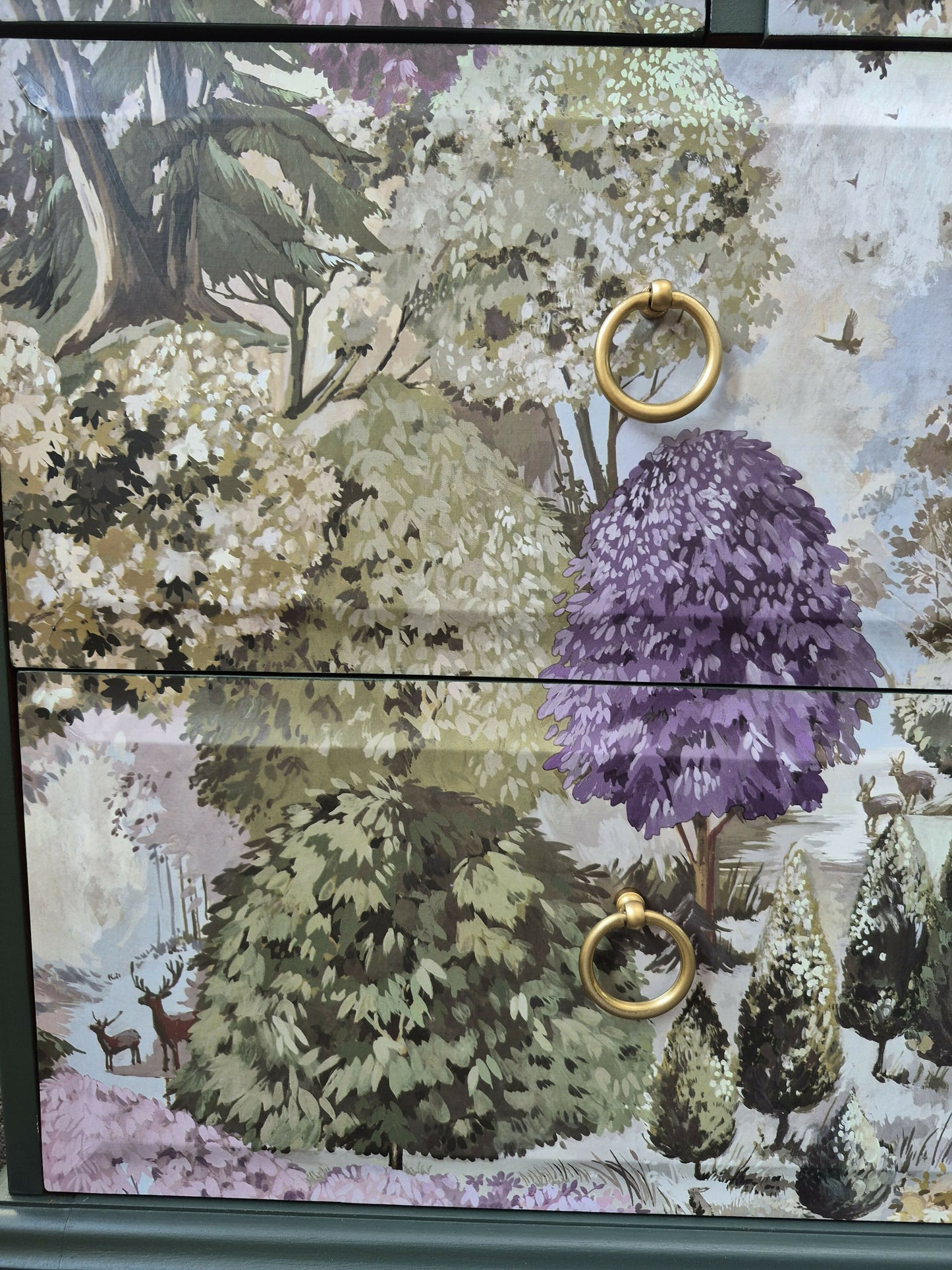 Decoupaged Stag chest of drawers