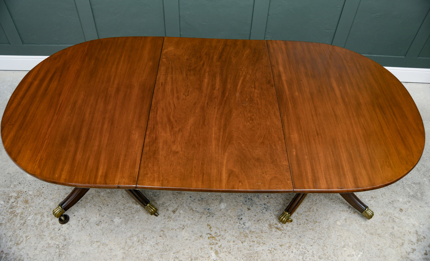 Regency Solid Mahogany Extending Dining Table with Leaf - Twin Pedestal - 194 cm