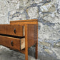 Vintage Oak Chest of Drawers: Mid-Century Modern Tallboy Cabinet Two Drawer