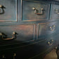 Sold*Modern Style Sideboard Chest of Drawers with Ombre Green Blue and Orange.