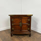 Priory Oak Bookcase with Linen Fold Doors
