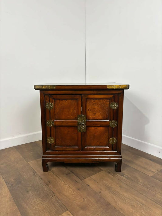 Priory Oak Bookcase with Linen Fold Doors