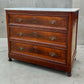 Antique Flame Mahogany Louis XVI Style Marble Top chest of drawers