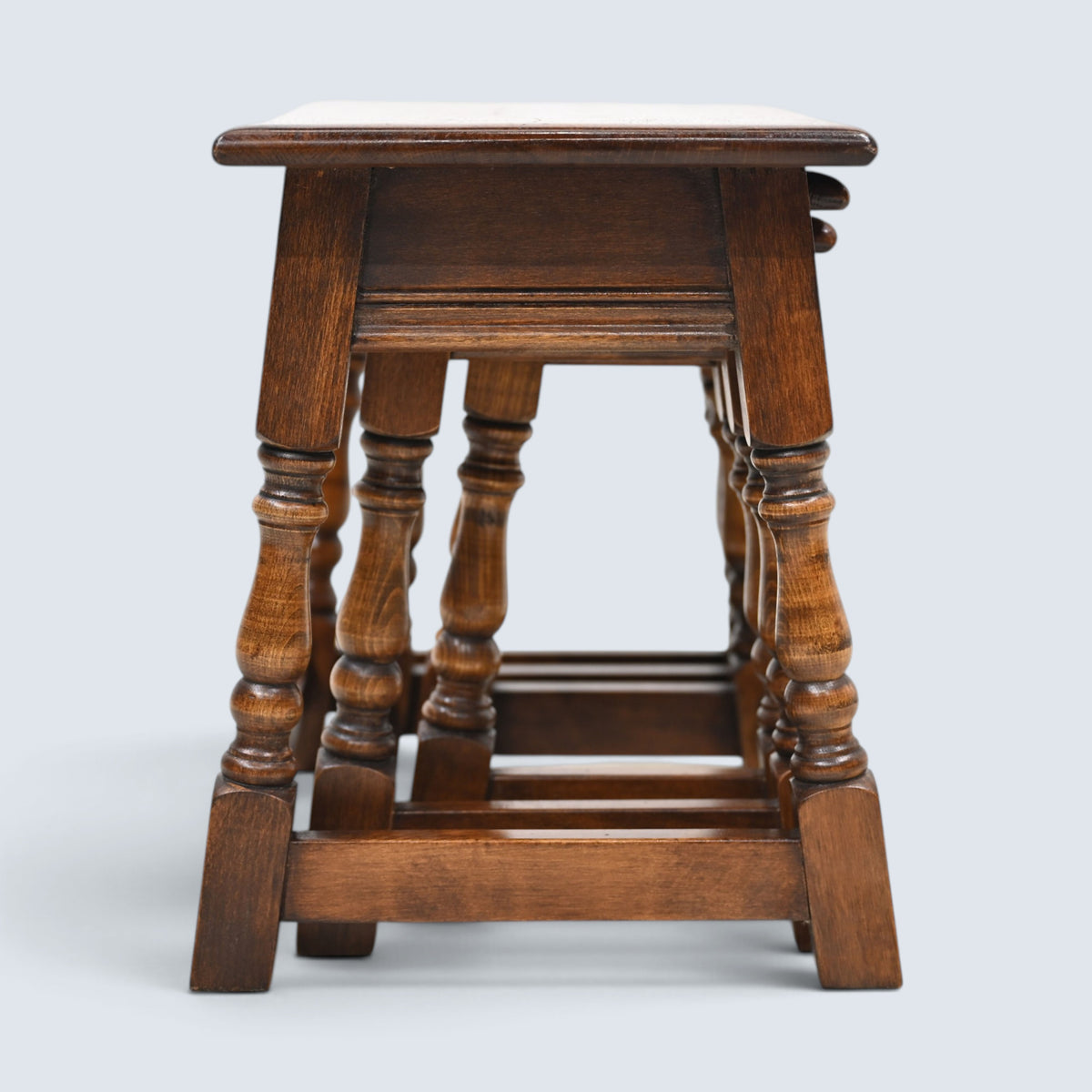Old Charm Nest of 3 Tables Tudor Brown Finish Model 1494 FREE UK Delivery*