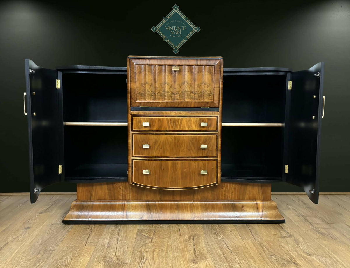Art Deco cocktail cabinet, drinks bar, "Decometric"