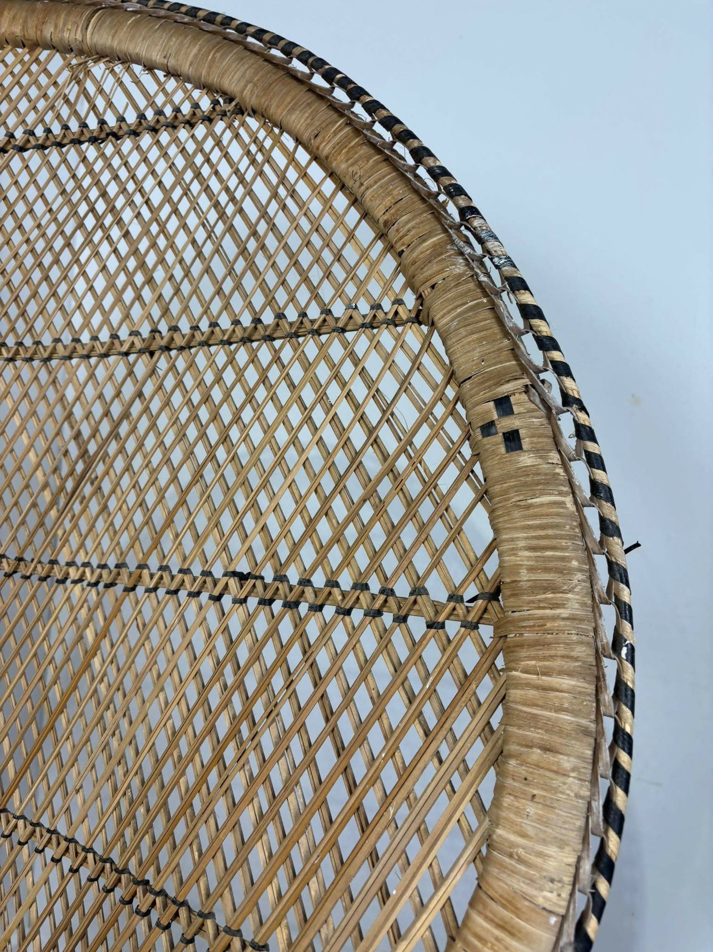 Vintage Woven Peacock Chair