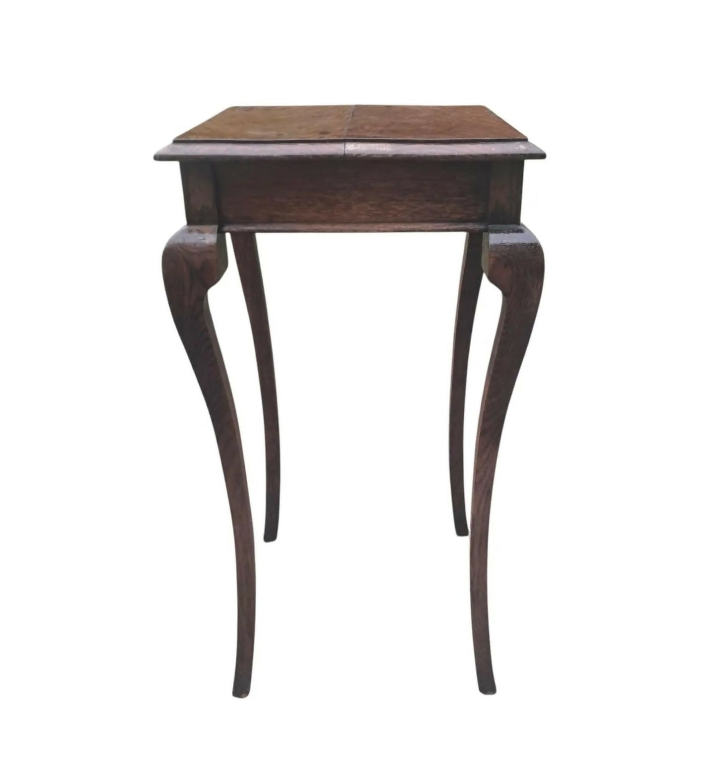 Antique Oak French tall side table