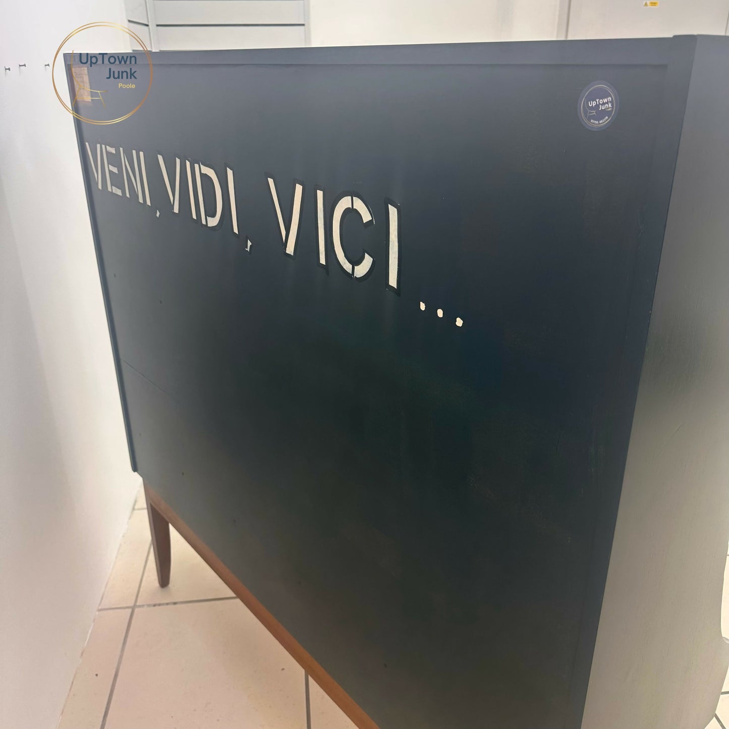 Mid-Century Solid Teak Cocktail, Drinks Cabinet