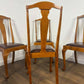 Vintage Set Of Four Honey Oak Dining Chairs