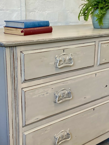 Chest of Drawers Beige Edwardian