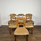 Victorian Set of Six Carved Walnut Dining Chairs