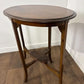 Edwardian Oval Mahogany Inlaid Occasional Table with Inlaid Stretcher Base