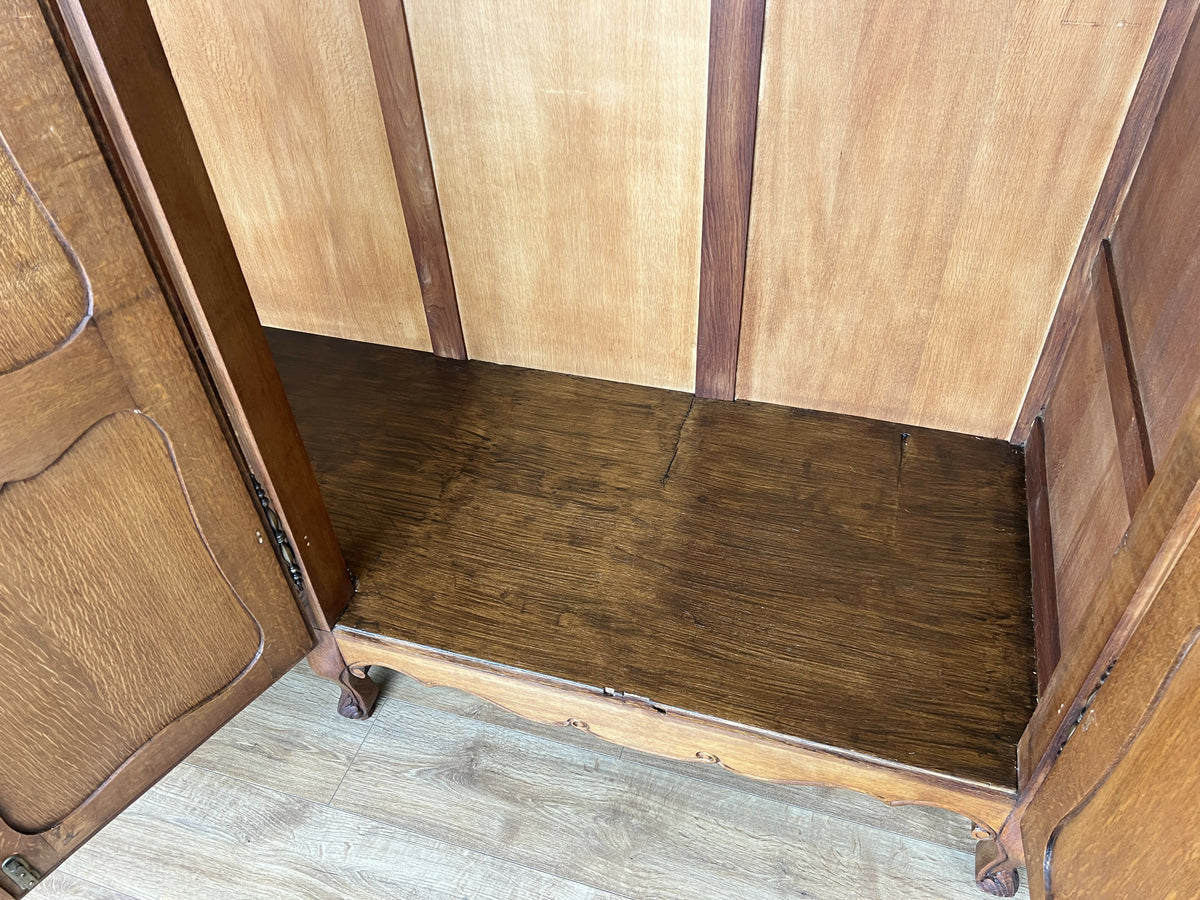 Wardrobe Vintage French Louis XVI Style Oak Four Door Carved Armoire LOT 6504