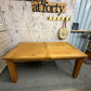 Large Extending Dining Table Oak Furniture Land Chunky Legs 7ft+ Seats 8