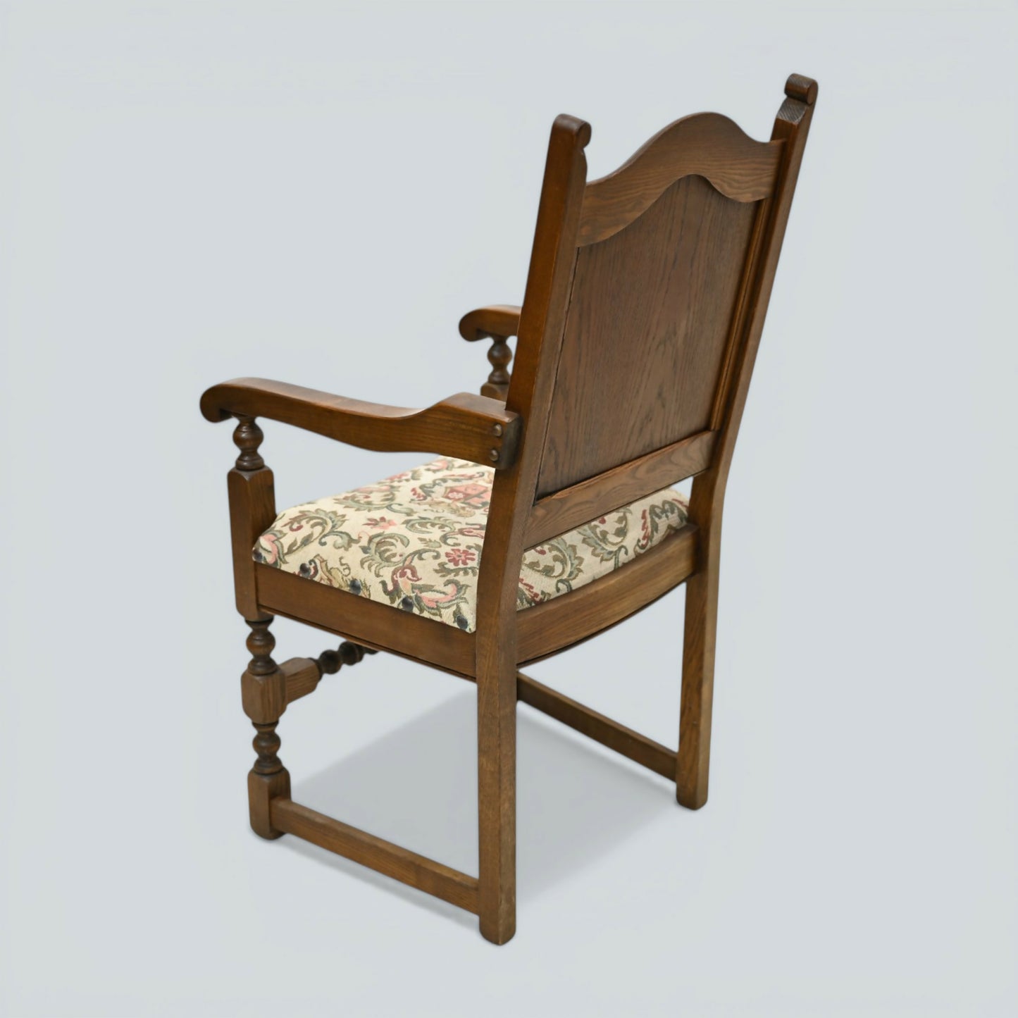 6 Old Charm Premium Dining Chairs Light Oak Studded Upholstery FREE UK Delivery*