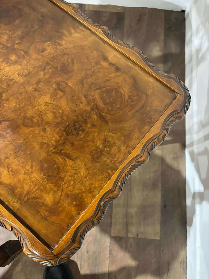 Vintage Burr Walnut Nest of Three Tables