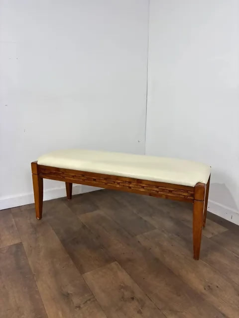 Contemporary Mahogany Framed Duet Piano Stool