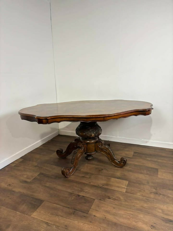 Italian Style Reproduction Walnut Dining Table