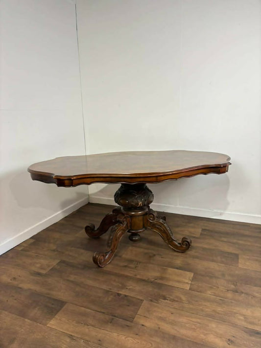 Italian Style Reproduction Walnut Dining Table