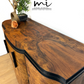 Refinished Art Deco Burl Walnut and Black Sideboard, drinks cabinet, 1930s, buffet