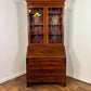 Edwardian Sheraton Style Inlaid Mahogany Bureau Bookcase