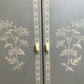 Painted Cupboard - Swedish Blue with Faux Bone Stencilling