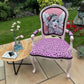 Bespoke Bold Upholstered Statement Chair – Pink Leopard Print & Designer Art Backrest