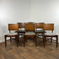 Vintage Oak Set Of Six Dining Chairs