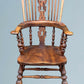 High Back Elm Broad Arm Windsor Chair