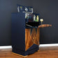 "Stellar", Art Deco Cocktail Cabinet,Burr Walnut, Navy and Gold Art Deco Style,