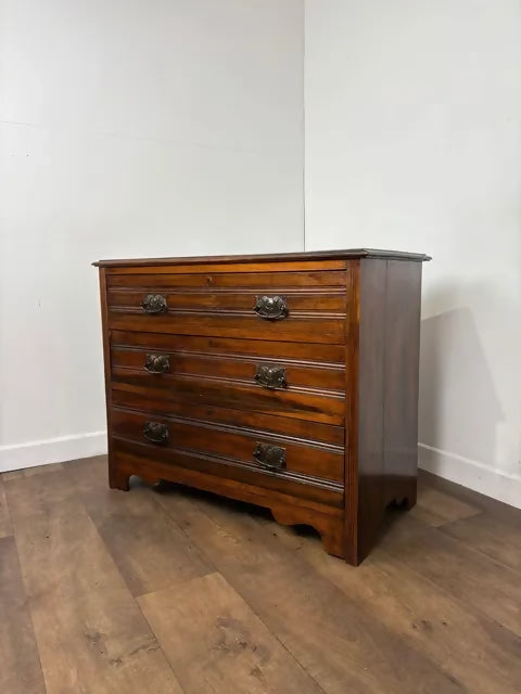 Edwardian Satinwood Chest of Three Drawers