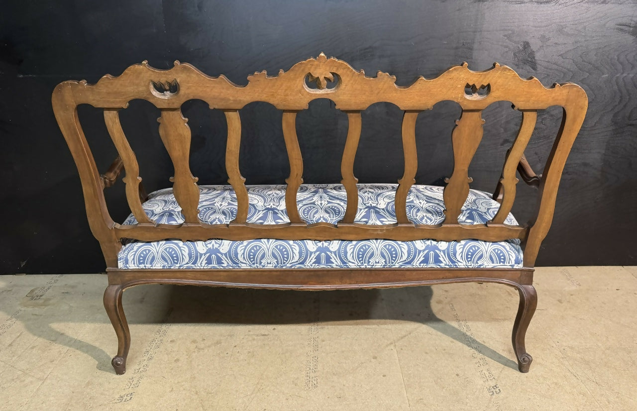Lovely Walnut 3 Seater Couch