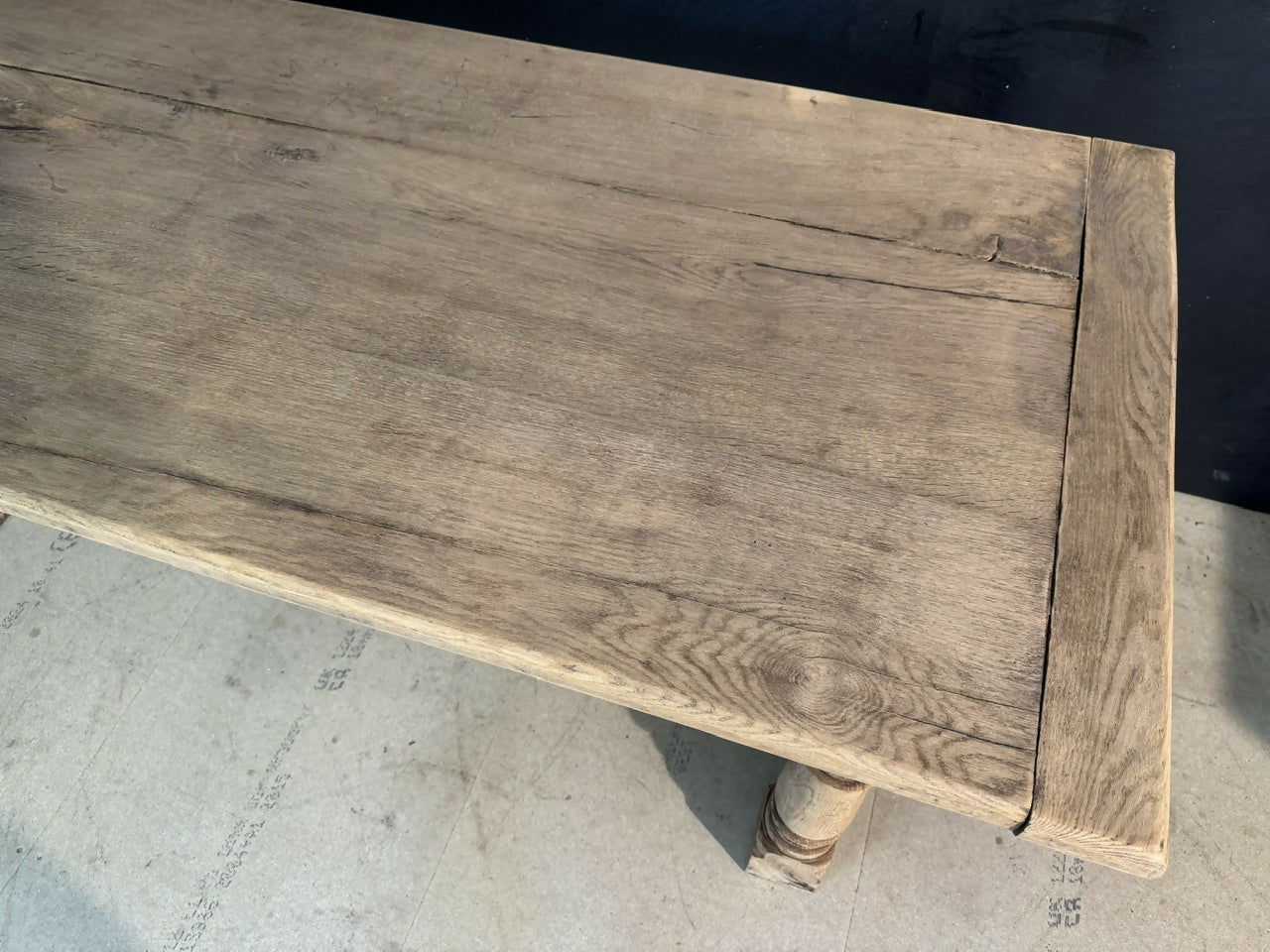 Bleached Oak Farmhouse Dining Table