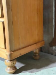 Antique Mid Victorian Pine Mirrored Dressing Chest of Two Over Two Drawers, c.1850