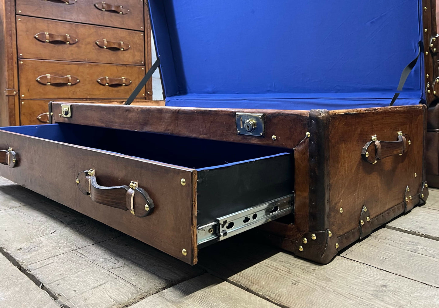 Vintage Coffee Table Storage Trunk, Luxury Home Interiors.