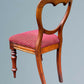 Set of Four Antique Victorian Mahogany Balloon Back Dining Chairs