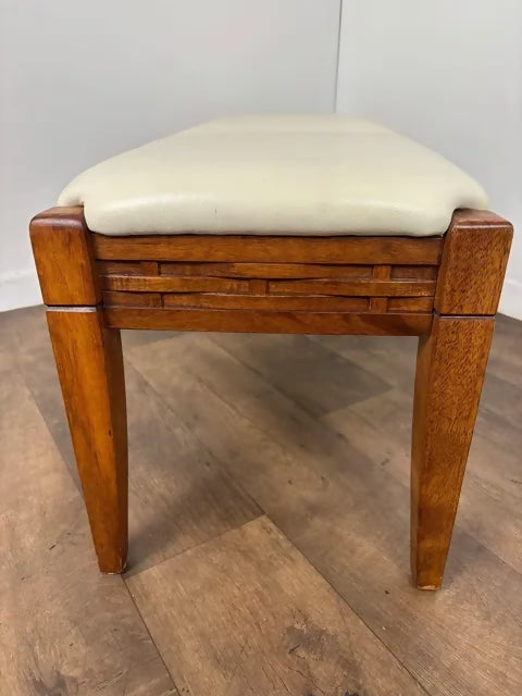 Contemporary Mahogany Framed Duet Piano Stool