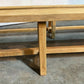 Very Long Pair Bleached Oak Dining Benches