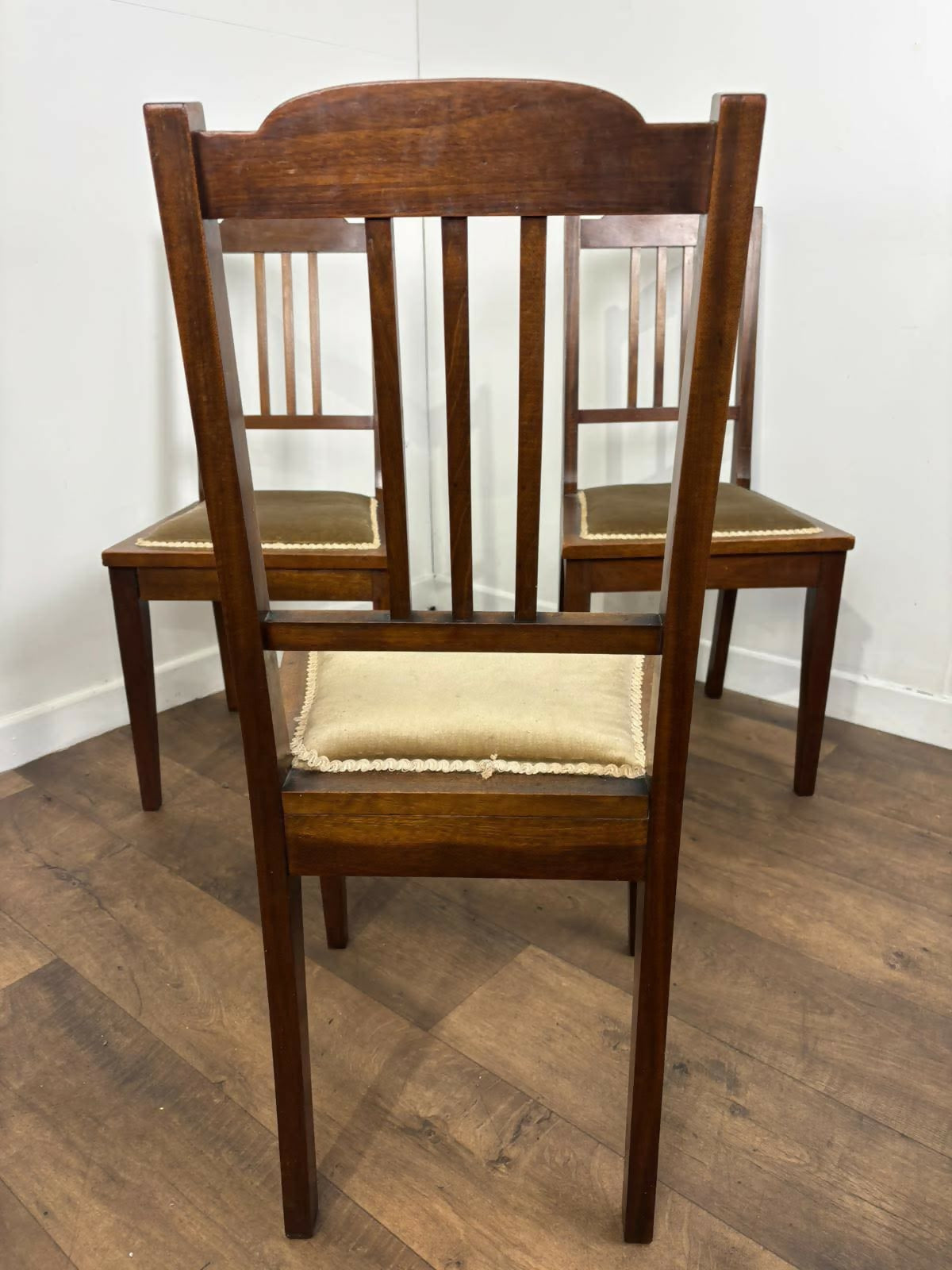 Edwardian Set of Three Mahogany Bedroom Chairs