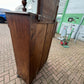 Vintage Walnut Bookcase / Cupboard With Fitted Shelves & Drawer